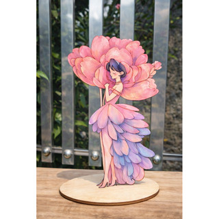 🌸 [GIÁ XƯỞNG] Set Nàng Thơ Hoa Gỗ DIY Tự Tô Màu – Quà 8/3, 20/10, 20/11 Tặng Mẹ, Cô Giáo 🌸
