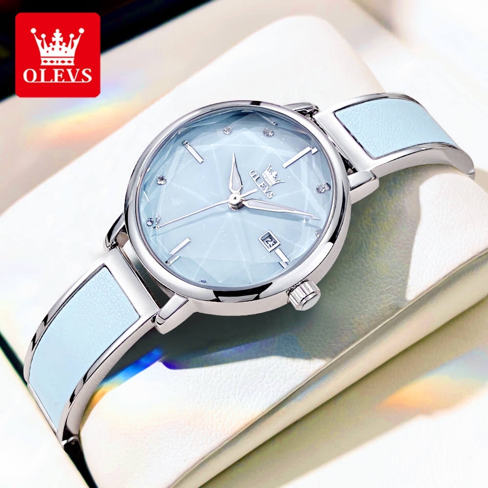OLEVS Đồng Hồ nữ Thạch anh Chính hãng dây đeo bằng thép không Chống thấm Thiết kế ngách Quà 5656