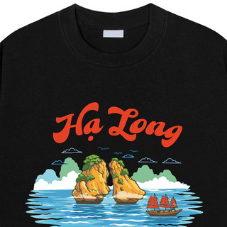 Áo phông nam nữ unisex form vừa du lịch Hạ Long, áo thun tay ngắn cổ tròn cotton mềm mát - ta/tb2208