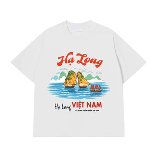Áo phông nam nữ unisex form vừa du lịch Hạ Long, áo thun tay ngắn cổ tròn cotton mềm mát - ta/tb2208