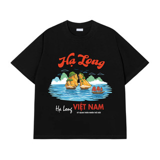 Áo phông nam nữ unisex form vừa du lịch Hạ Long, áo thun tay ngắn cổ tròn cotton mềm mát - ta/tb2208