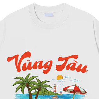 Áo phông nam nữ unisex form vừa du lịch Vũng Tàu, áo thun tay ngắn cổ tròn cotton mềm mát - ta/tb2224