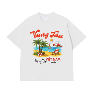 Áo phông nam nữ unisex form vừa du lịch Vũng Tàu, áo thun tay ngắn cổ tròn cotton mềm mát - ta/tb2224