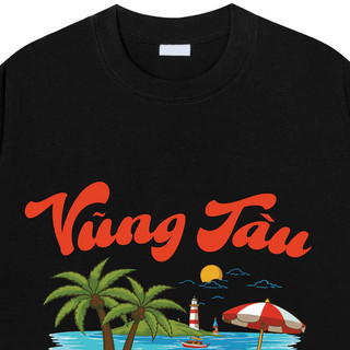Áo phông nam nữ unisex form vừa du lịch Vũng Tàu, áo thun tay ngắn cổ tròn cotton mềm mát - ta/tb2224