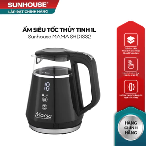 Ấm siêu tốc thủy tinh 1L SUNHOUSE MAMA SHD1332