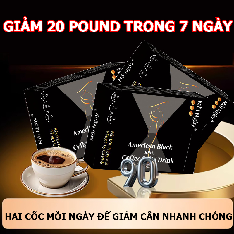 (Thanh toán khi nhận hàng) Cà phê hòa tan đen nguyên chất (không đường), 0g béo, Americano pha nóng hoặc lạnh.