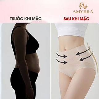 Combo Quần Lót Định Hình Thu Gọn Eo, Quần Định Hình Nâng Mông Không Đường May Cạp Cao AMYBRA N699