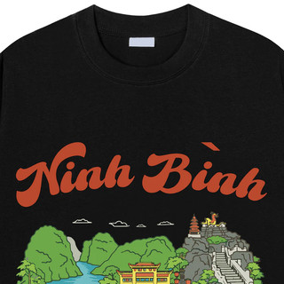 Áo phông nam nữ unisex form vừa du lịch Ninh Bình, áo thun tay ngắn cổ tròn cotton mềm mát - ta/tb2216