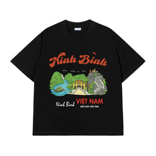 Áo phông nam nữ unisex form vừa du lịch Ninh Bình, áo thun tay ngắn cổ tròn cotton mềm mát - ta/tb2216