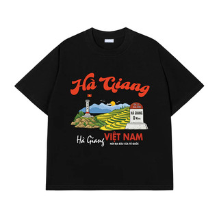 Áo phông nam nữ unisex form vừa du lịch Hà Giang, áo thun tay ngắn cổ tròn cotton mềm mát - ta/tb2207