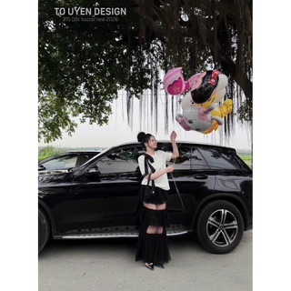 𝐁𝐘𝐀𝐓.𝐂𝐋𝐎𝐒𝐄𝐓 𝟐 | set áo thun nơ + cvay tầng kèm ảnh thật