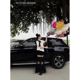 𝐁𝐘𝐀𝐓.𝐂𝐋𝐎𝐒𝐄𝐓 𝟐 | set áo thun nơ + cvay tầng kèm ảnh thật