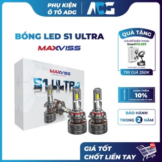 Bóng đèn LED ô tô tăng sáng Maxviss S1 ULTRA  - SIÊU SÁNG - GIỮ ZIN ĐĂNG KIỂM DỄ - BH 2 NĂM ĐỔI MỚI | Phụ kiện ô tô ADG
