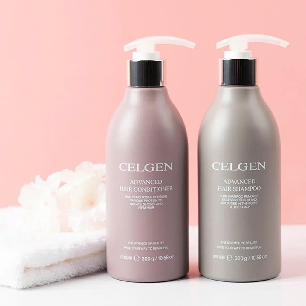 S35_[KÈM QUÀ] COMBO Dầu Gội Celgen Advanced Hair + Dầu Xả Celgen Advanced Hair Conditioner 300g