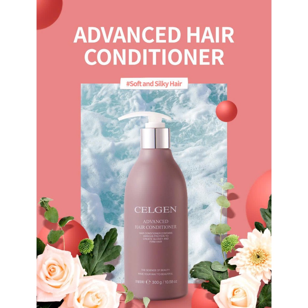 S35_ COMBO Dầu Gội Celgen Advanced Hair + Dầu Xả Celgen Advanced Hair Conditioner 300g
