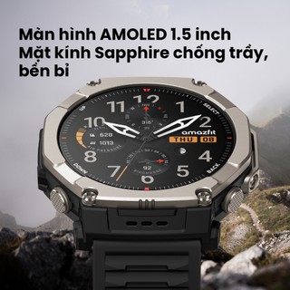 Đồng hồ thông minh Amazfit T-Rex Ultra 2 | Lưng Titanium | Voice Memo | Grade Adjusted Pace- Hàng chính hãng - BH 12th