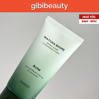 Sữa rửa mặt thuần chay HEIMISH Matcha Biome Amino Acne Cleansing Foam 150g
