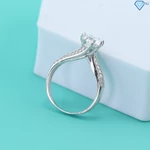 Nhẫn bạc nữ xi bạch kim dáng xoắn đính đá sang trọng NNXK0029 - Trang Sức TNJ — ảnh 4