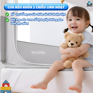 [Mẫu Mới] Quây Chắn Giường Cho Bé Pakey Lock360, Chắn Giường 4 Mặt Khép Kín Bảo Vệ Bé An Toàn, Cửa Khóa Kéo Tiện Lợi