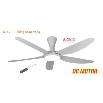 [Chính Hãng] Quạt trần, quạt trần phòng khách (Cao Cấp) 5 cánh QT10 Asia 5 cấp độ gió,điều khiển từ xa.BH24T