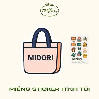 [S3] Sticker Dán Hình Túi Ví Xách Áo Thun Trang Trí Nam Nữ Thương Hiệu M MIDORI