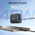 Bộ sạc nhanh Baseus EnerCore CJ11 with Retractable Cable 2C 45W | 3C 67W US JP — ảnh 3