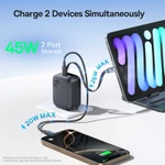 Bộ sạc nhanh Baseus EnerCore CJ11 with Retractable Cable 2C 45W | 3C 67W US JP — ảnh 4