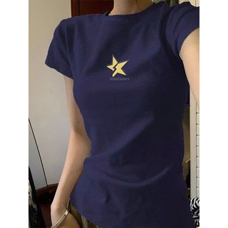 Áo thun, áo croptop nữ ôm body in hình ngôi sao