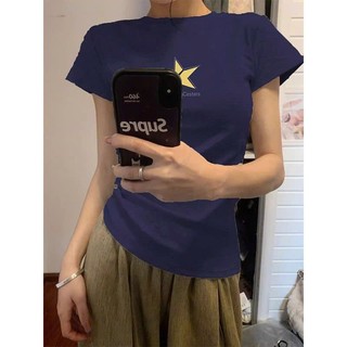 Áo thun, áo croptop nữ ôm body in hình ngôi sao