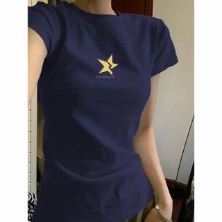 Áo thun, áo croptop nữ ôm body in hình ngôi sao