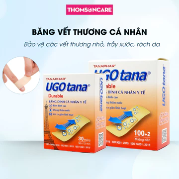 Băng vết thương cá nhân Ugotana - băng dính y tế chống nước, bằng vải, sơ cứu khi đứt tay, dụng cụ sơ cứu, băng gạc y tế