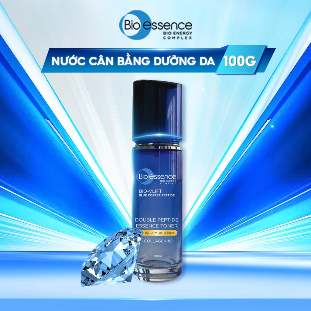 Combo Kem nâng cơ mặt & dưỡng trắng Bio-Essence Bio-Vlift Brightening 45g và Nước cân bằng Bio-Essence Bio-Renew 100ml