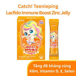 Set dùng thử Catch! Teenieping Ss6 Thạch dinh dưỡng cho bé Lacfido Vitamin/Kẽm/Canxi/Arginine Jelly (15g x 4 sticks)