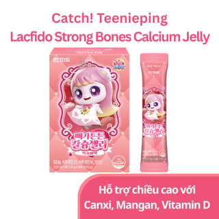 Set dùng thử Catch! Teenieping Ss6 Thạch dinh dưỡng cho bé Lacfido Vitamin/Kẽm/Canxi/Arginine Jelly (15g x 4 sticks)