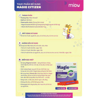 Magie Citizen – Tốt Cho Thần Kinh, Hỗ Trợ Giảm Chuột Rút, Tê Bì Tay Chân, Kích Thích Hấp Thu Canxi