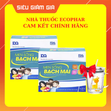 COMBO 2 Men sống Bạch mai Men vi sinh cho bé Tiêu chảy Táo bón Rối loạn tiêu hóa cho trẻ 3 chủng lợi khuẩn - NT ECOPHA