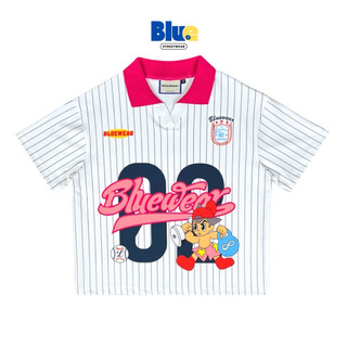 Áo Polo Form Boxy Nam Nữ BLUEWEAR 02 Chất Jersey Thể Thao Phối Sọc