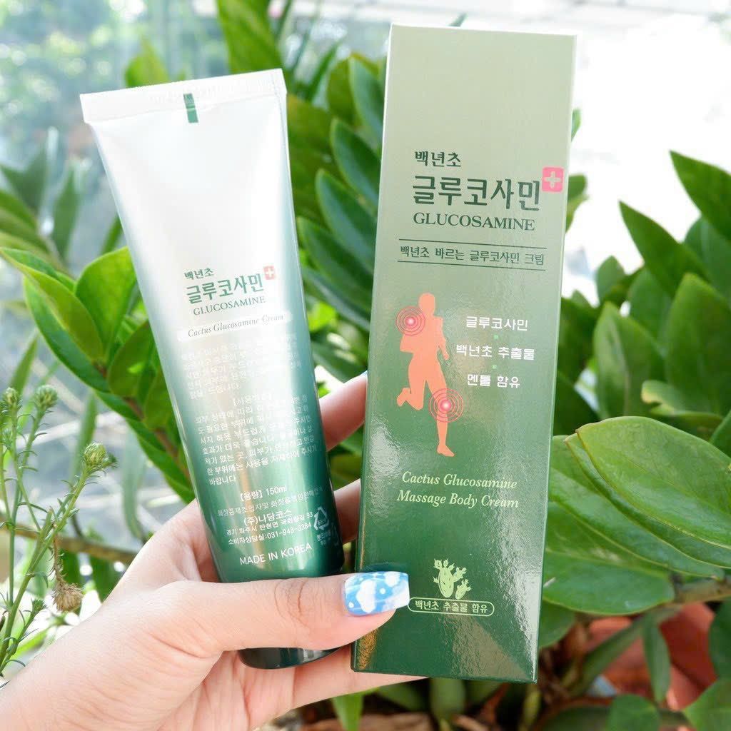 [Tem Phụ] Dầu Lạnh Xoa Bóp Cactus Glucosamine Massage Body Cream Hàn Quốc 150ml Giúp Giảm Đau - Jron Beauty