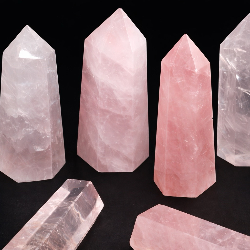 Trụ Thạch Anh Hồng tự nhiên ( Đá Rose Quartz) - Chữa lành, cân bằng cảm xúc, Đá thanh tẩy bài Tarot