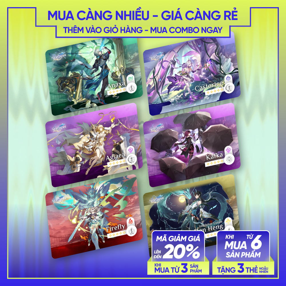 HONKAI STAR RAIL | CARD BO GÓC SKYLLECTA Nhân Vật Honkai Star Rail ...