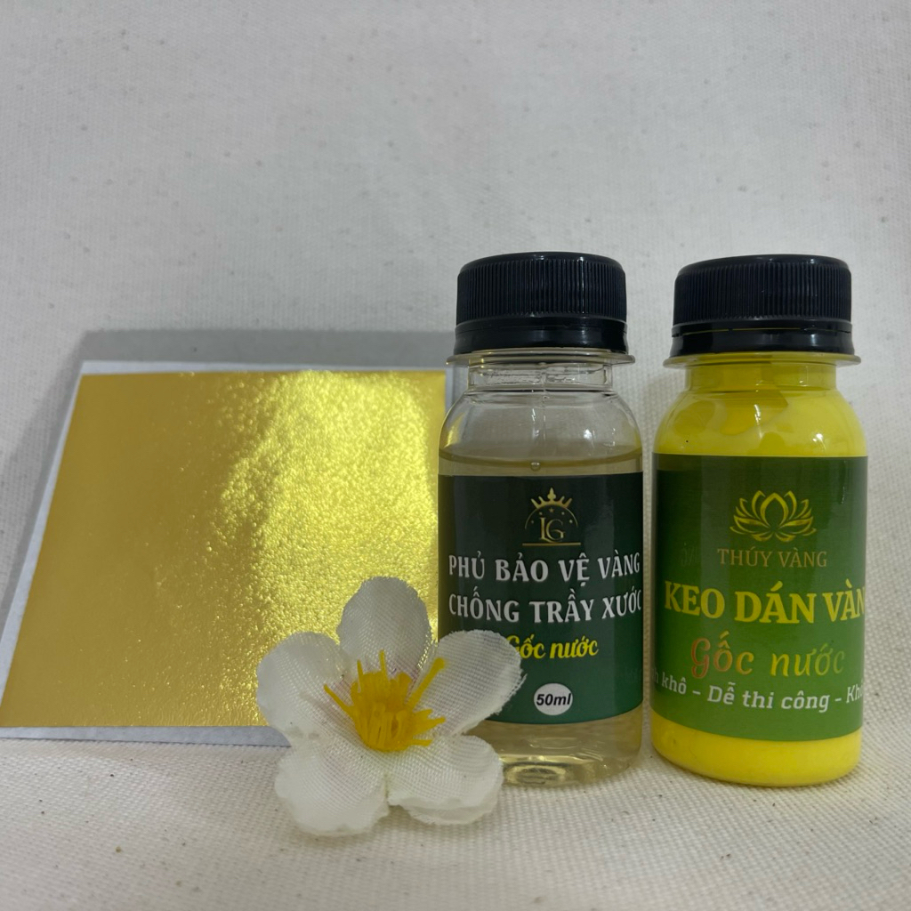 KEO DÁT VÀNG gốc nước chuyên dát lá vàng, keo dán nhanh khô dễ làm cho người mới trang trí tượng, DIY 100ml /50ml /30ml