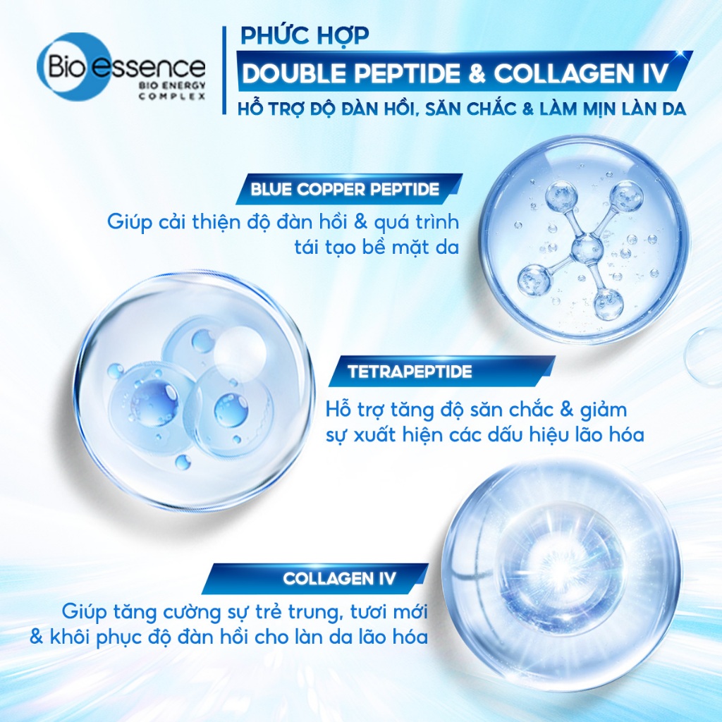 [VHL x Bio-essence] Nước Cân Bằng Dưỡng Da Bio-Renew Peptide-75 Chiết Xuất Sữa Ong Chúa 100ml tặng 1 túi ST 200g