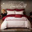 Bộ chăn ga gối lụa cưới cao cấp MemMinbedding Luxury phong cách sang trọng, chất vải mềm mướt