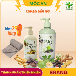 ComBo Dầu Gội MỘC AN 300ml & MỘC 500ml Với Thành Phần Thiên Nhiên, Hỗ Trợ Giảm Rụng Tóc Hiệu Quả Suôn Mượt