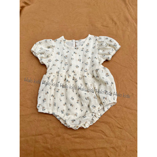 Romper bé gái tay bồng chất liệu xô muslin cao cấp