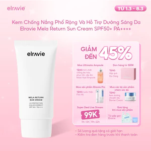 [NÂNG TONE] Kem Chống Nắng Phổ Rộng Và Hỗ Trợ Dưỡng Sáng Da Elravie Mela Return Sun Cream SPF50+ PA++++ 50ml