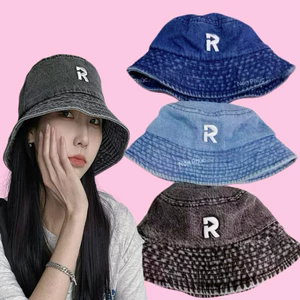 MŨ BUCKET JEAN THÊU R THỜI TRANG UNISEX