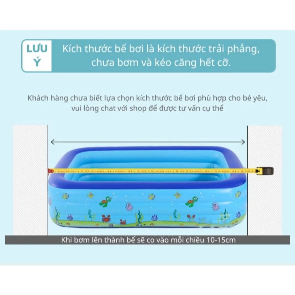 Bể bơi cho bé KAW đáy 2 lớp chống trượt chất liệu PVC cao cấp, độ bền cao - Lỗi 1 đổi 1 2025