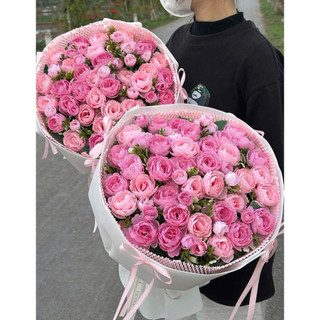 Bó hoa Trà (Hoa lụa cao cấp) hoa giả làm quà tặng ý nghĩa cho các ngày lễ