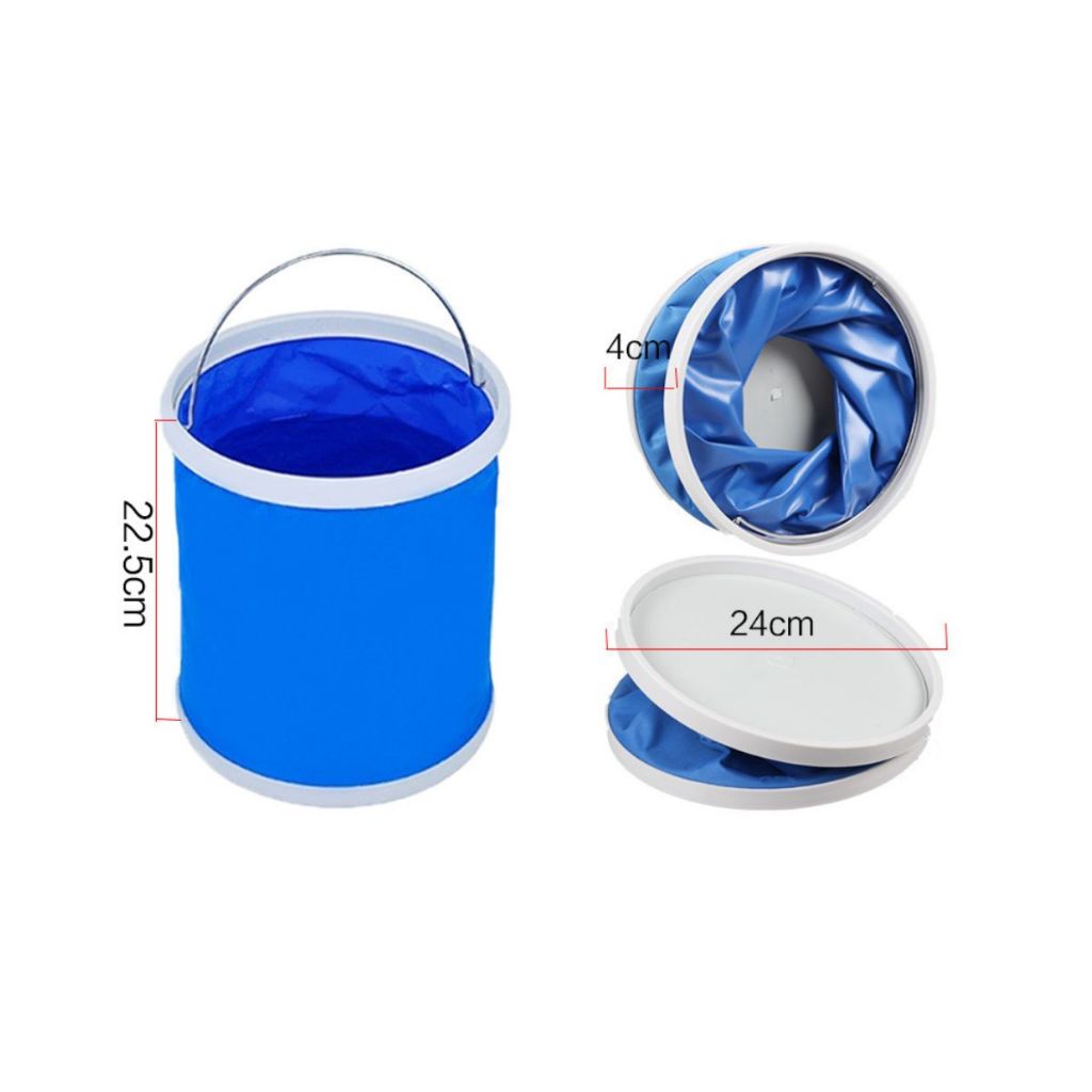 Xô Gấp Gọn 9L Cao Cấp – Xô Đựng Nước Đa Năng, Rửa Xe, Du Lịch, Cắm Trại Tiện Lợi